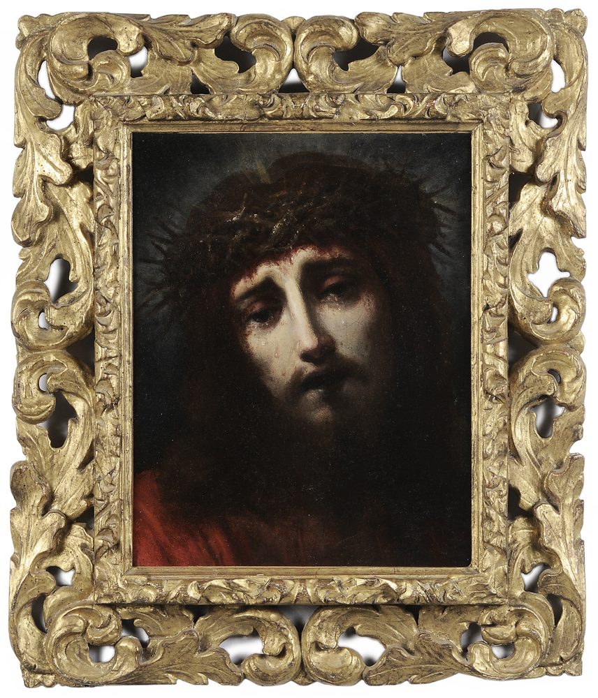 Appraisal: Italian School Bolognese th century Head of Christ oil on