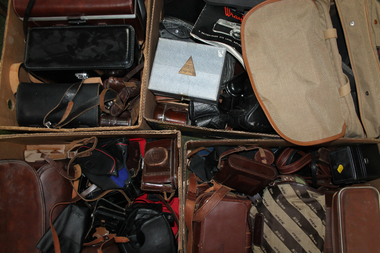 Appraisal: Various camera boxes cases accessory cases etc to include Nikon