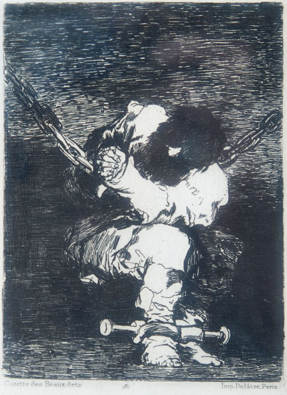 Appraisal: GOYA Francisco Spanish - ''The Prisoner'' Etching Gazette Des Beaux-Arts