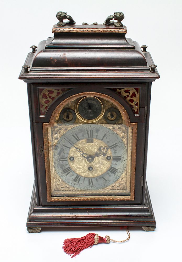 Appraisal: German Mahogany Bracket Mantel Clock th C Late th century