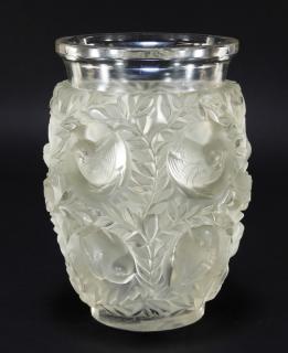 Appraisal: C R Lalique Bagatelle Crystal Glass Bird Vase FRANCE CIRCA