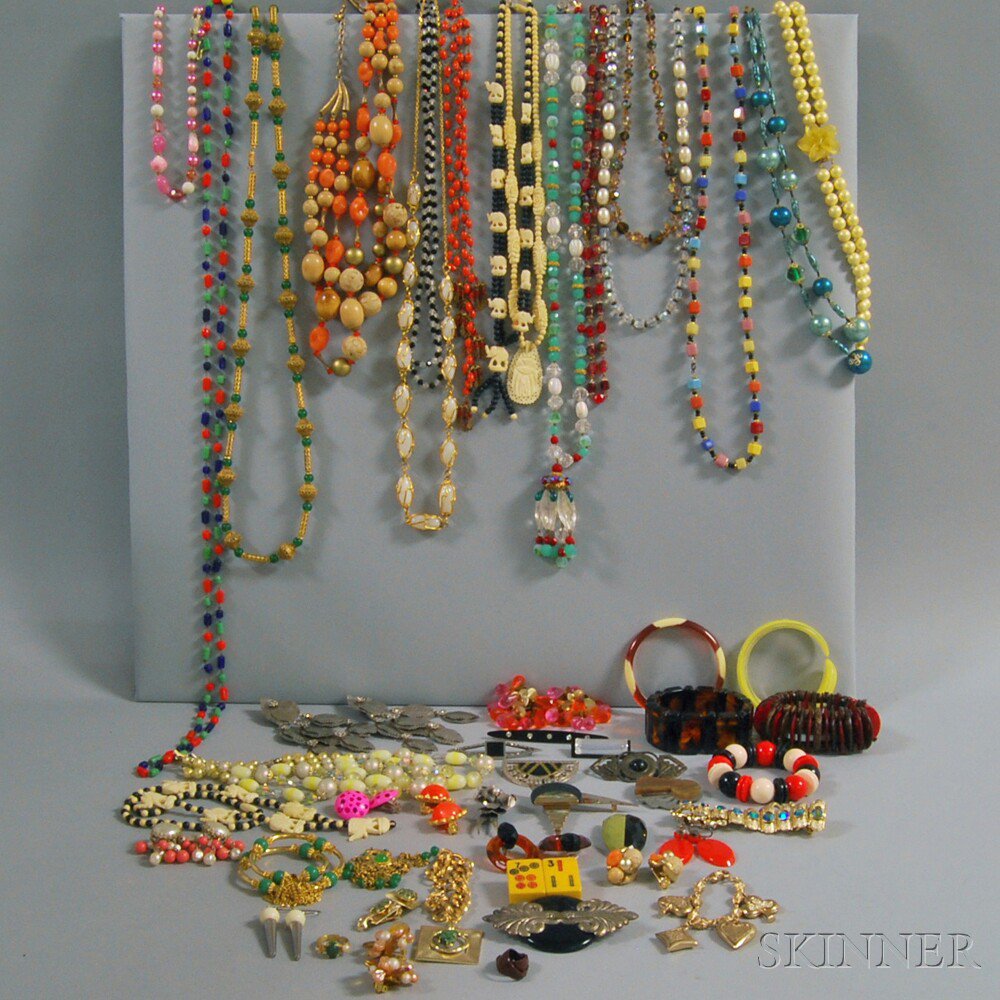 Appraisal: Group of Miscellaneous Costume Jewelry including plastic bangles and stretchy