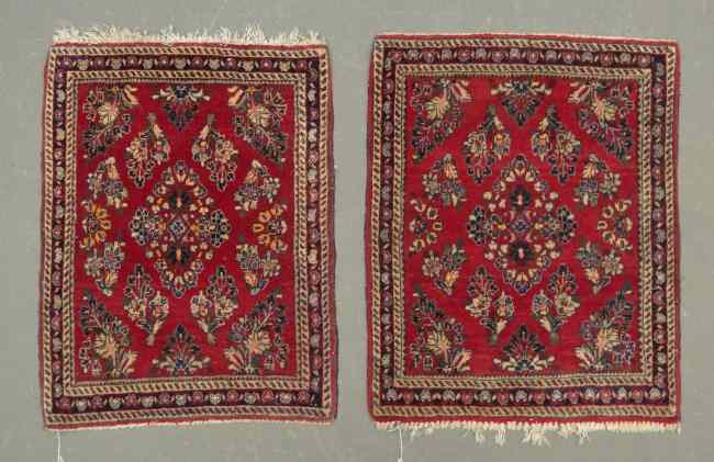 Appraisal: Pair scatter rugs '' x '' each