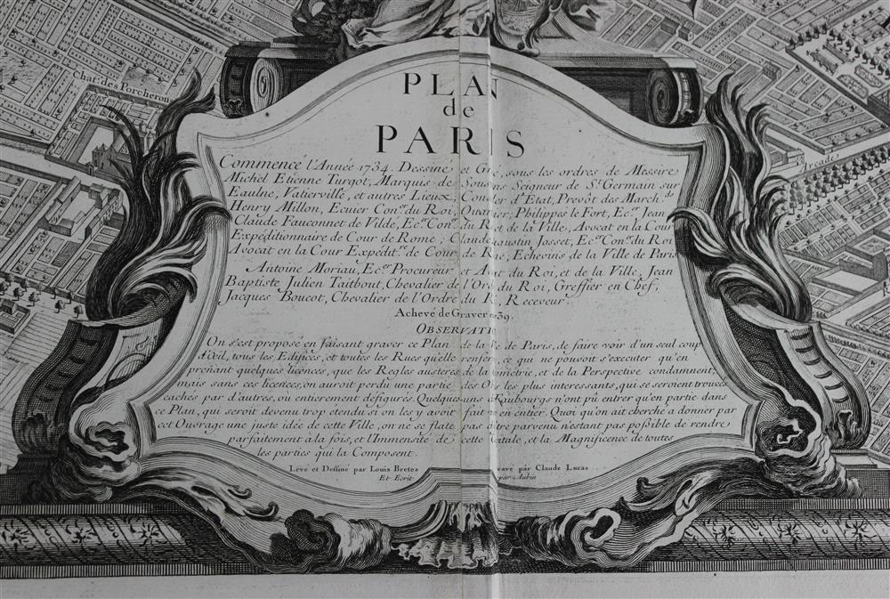 Appraisal: PARIS LOUIS BRETEZ AND MICHEL-ETIENNE TURGOT PLAN OF PARIS FOLIO