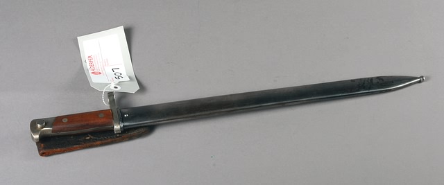 Appraisal: US M Winchester lever action musket bayonet and scabbard with