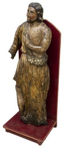 Appraisal: Continental religious carved wood altar figure th c depicting Christ