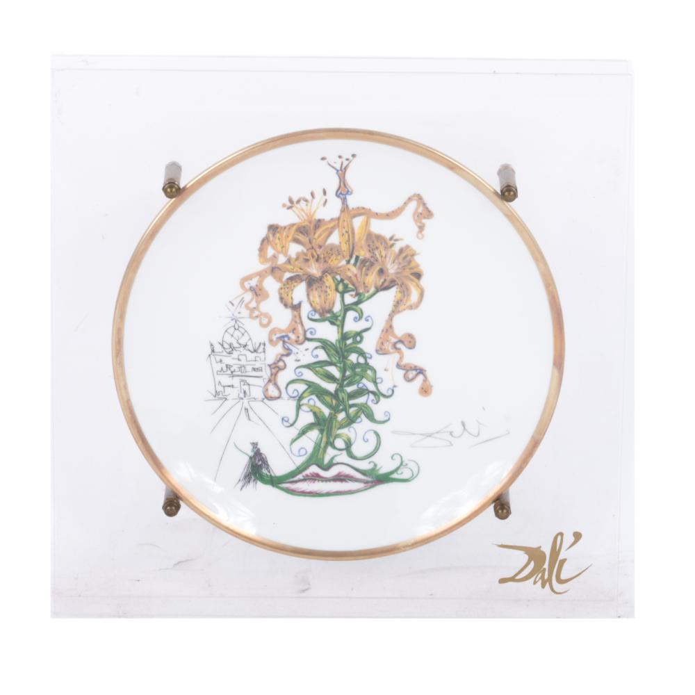 Appraisal: SALVADOR DALI PORCELAIN PLATE MOTIF I SERIES 'LAS FLORES DALINIANAS'