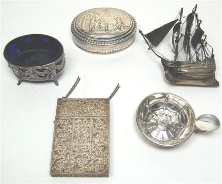 Appraisal: A group of Continental items to include a silver model