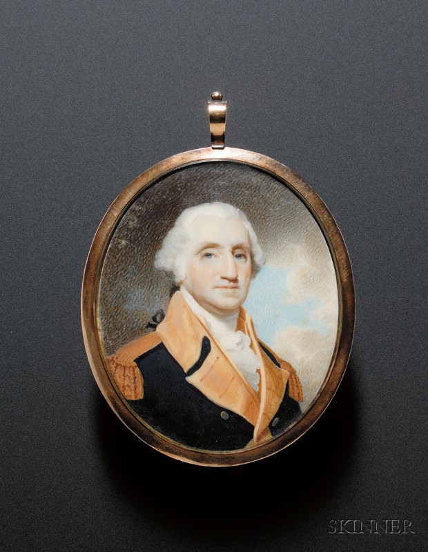 Appraisal: Portrait Miniature of George Washington Robert Field American born in