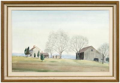 Appraisal: Philip Moose watercolor Newton and Blowing Rock North Carolina -