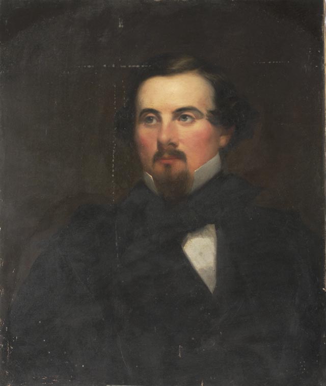 Appraisal: UNFRAMED PAINTING Half-length portrait of a man dressed in black