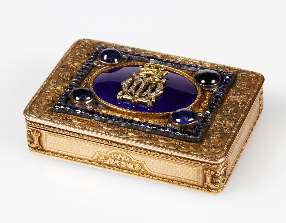 Appraisal: - Mid th C Austrian K Gold Snuff Box Mid