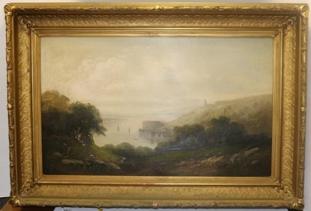 Appraisal: LARGE HUDSON RIVER SCHOOL OIL PAINTING ON CANVASSIGNED RANDAHL DATED