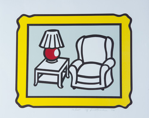 Appraisal: Roy Lichtenstein American - Untitled - Chair and Lamp lithograph