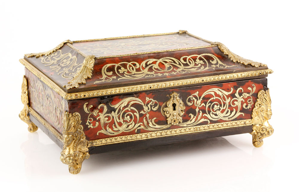 Appraisal: - th C Boulle Box th century Boulle box h