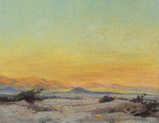 Appraisal: HILLS ANNA A American - ''Evening Glow Palm Springs'' oil