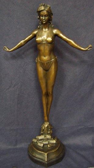 Appraisal: A bronze signed Jules Jouant modelled as a female swimmer