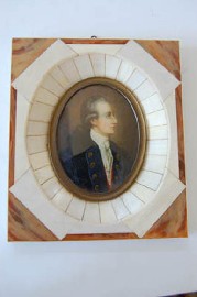 Appraisal: PIANO KEY MINIATURE OF A GENTLEMAN