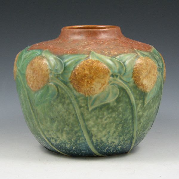 Appraisal: Roseville Sunflower - vase Unmarked Most of the upper portion