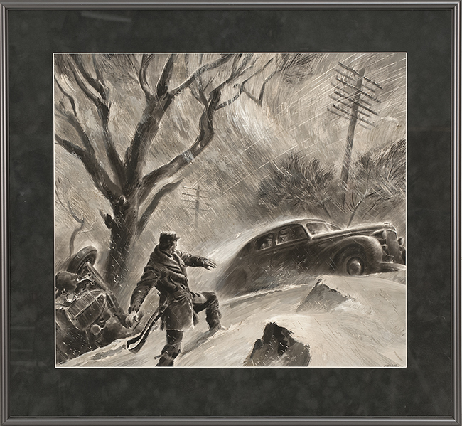 Appraisal: PETER HELCKAmerican - Car accident Signed lower right Helck Gouache