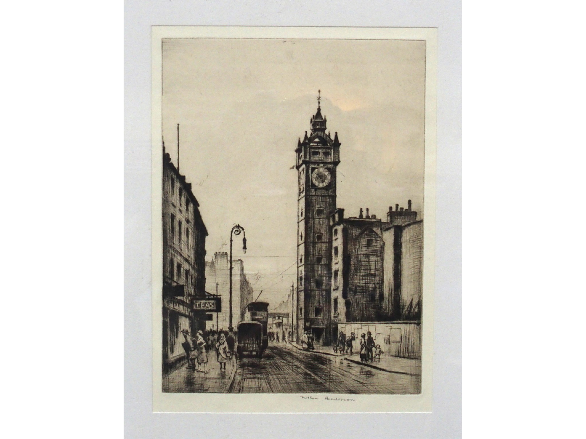 Appraisal: MATTHEW HENDERSON Glasgow Cross signed etching