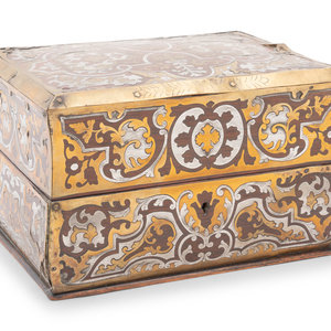 Appraisal: A Napoleon III Boulle Style Marquetry Desk Box France th