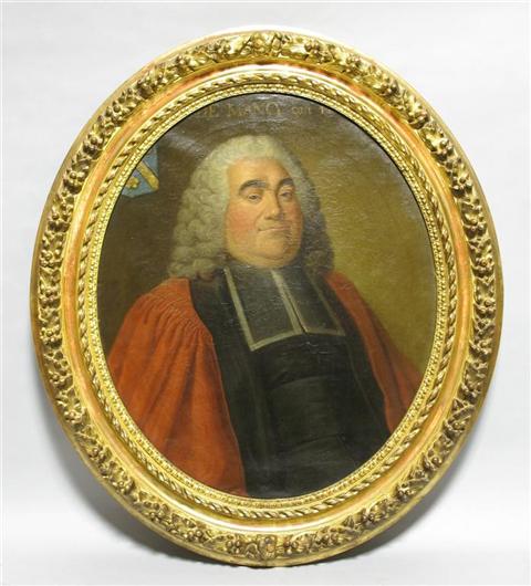 Appraisal: FRENCH TH CENTURY PORTRAIT OF MONSIEUR DE MANCY Oil on