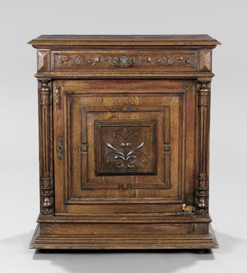 Appraisal: English Carved Oak Side Cabinet ca in the Renaissance taste