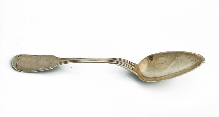 Appraisal: ROBERT E LEE S SILVER SERVING SPOON Large coin silver