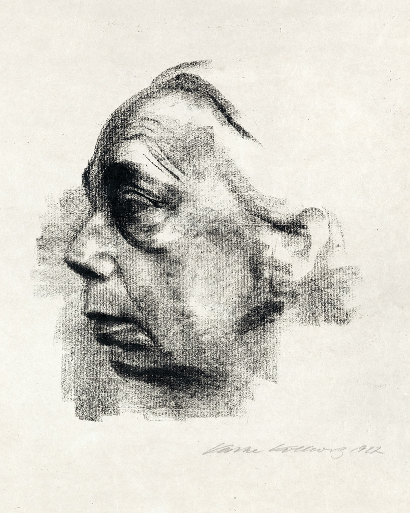 Appraisal: K THE KOLLWITZ Selbstbildnis im Profil Lithograph on imitation Japan