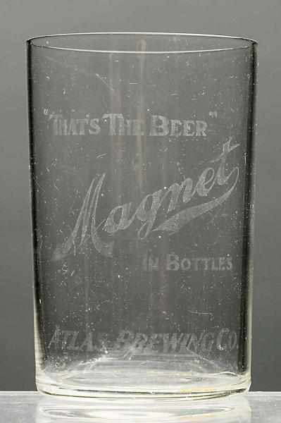 Appraisal: Magnet Acid-Etched Beer Glass That's The Beer Some fading and