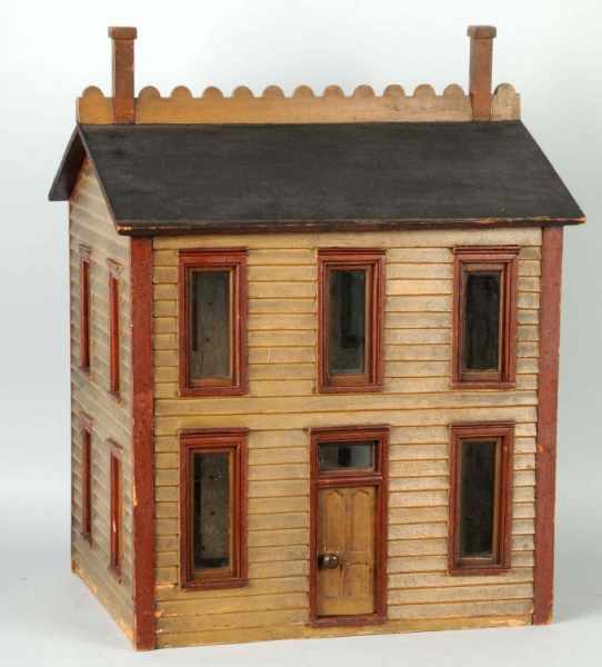 Appraisal: Early Wooden Dollhouse Description Nice detail to woodwork Original paint