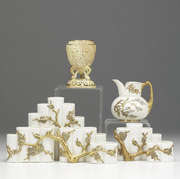 Appraisal: Four pieces of Royal Worcester late th early th C