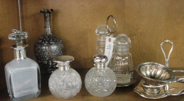 Appraisal: Lot of Sterling Lidded Jars and Vanity Items along with