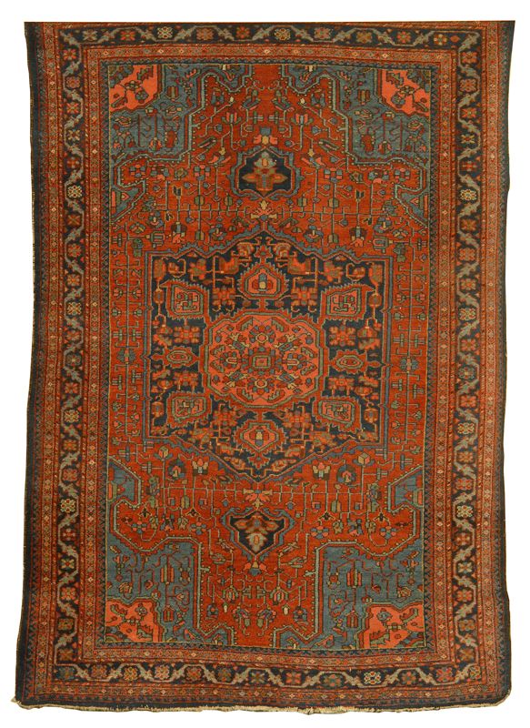 Appraisal: ORIENTAL RUG HAMADAN ' x ' Pink central medallion with