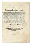 Appraisal: MAYRONIS FRANCISCUS DE In quatuor libris sententiaru m qui Conflatus