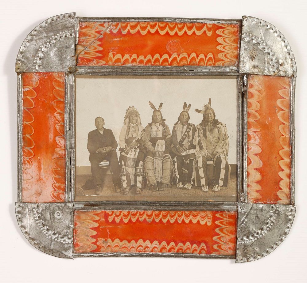 Appraisal: Tin Frame with Silver Gelatin Print ca Attributed to Isleta