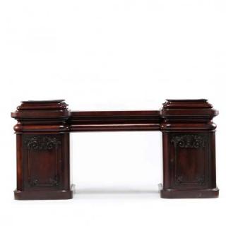 Appraisal: William IV Pedestal Sideboard circa s mahogany mahogany veneer mahogany