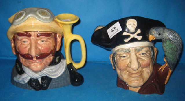 Appraisal: Royal Doulton Large character Jugs Long John Silver D and