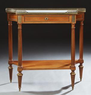 Appraisal: French Louis XVI Style Carved Mahogany Ormolu Moun French Louis