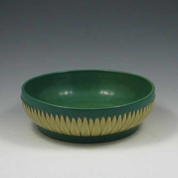 Appraisal: Roseville Lotus Bowl green marked Lotus L - '' ''w