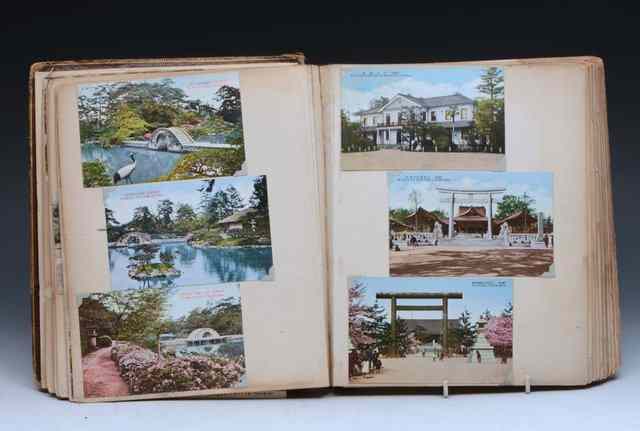 Appraisal: TWO ALBUMS OF EARLY POST CARDS on Japan including various