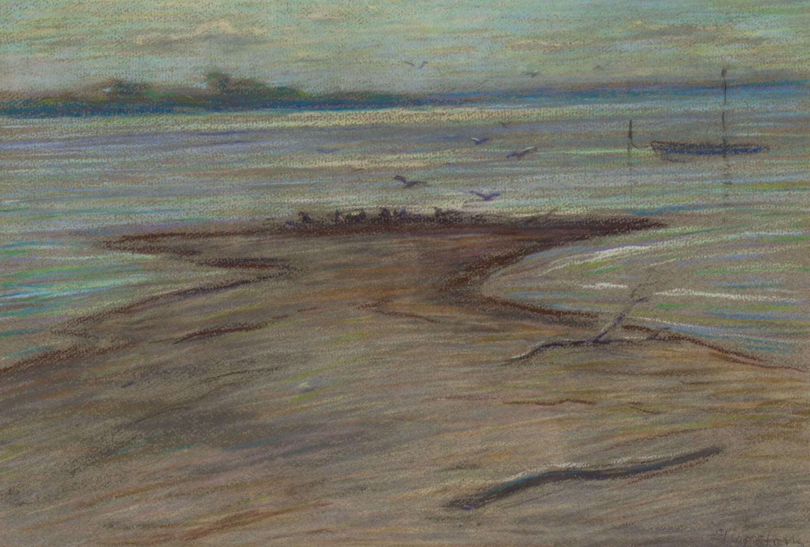 Appraisal: Eliot Clark Eastern Shore pastel on paper Eliot Candee Clark