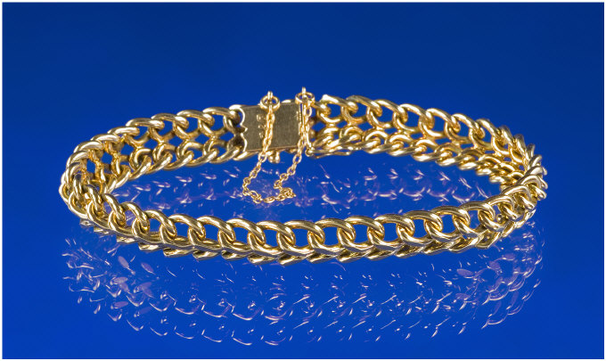 Appraisal: ct Gold Fancy Link Bracelet Weight Grammes