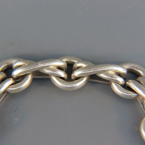 Appraisal: Paloma Picasso Tiffany Sterling Bracelet fancy circle and twist bar