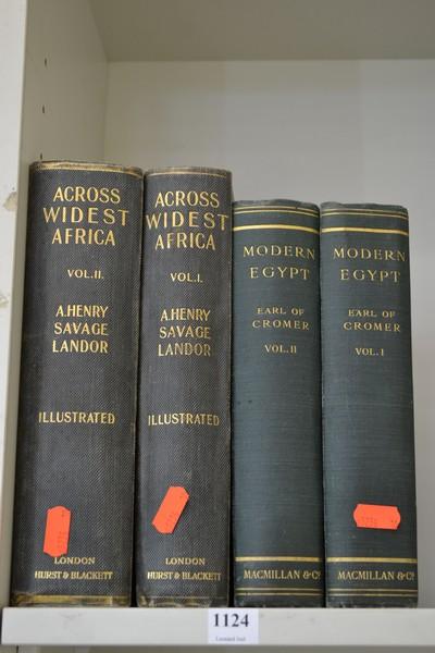 Appraisal: TWO VOL SET OF MODERN EGYPT AND ACROSS WIDEST AFRICA