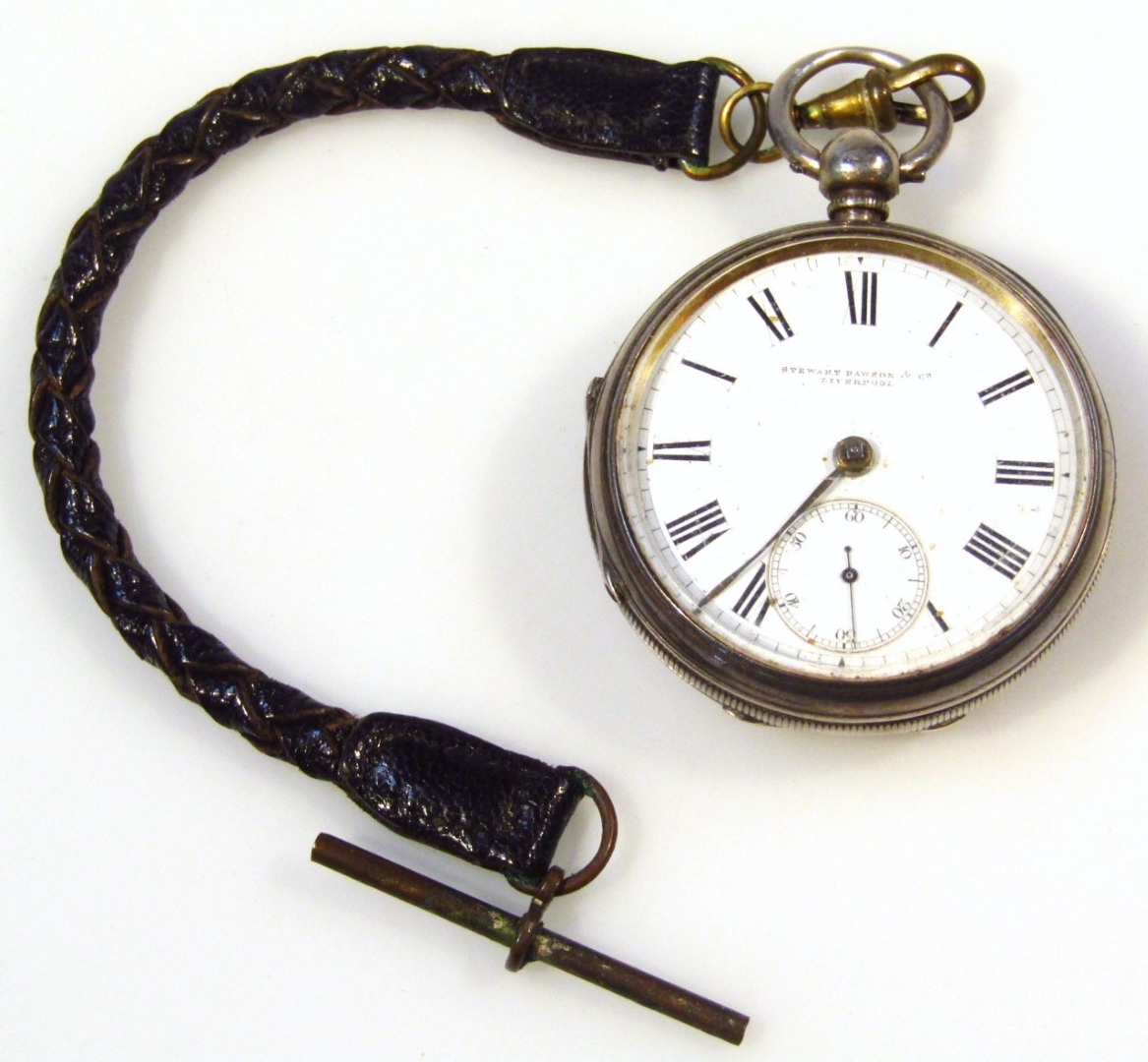 Appraisal: A Victorian silver open faced pocket watch the cm dia