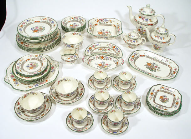 Appraisal: Extensive collection of Copeland Spode tea dinnerware hand coloured and