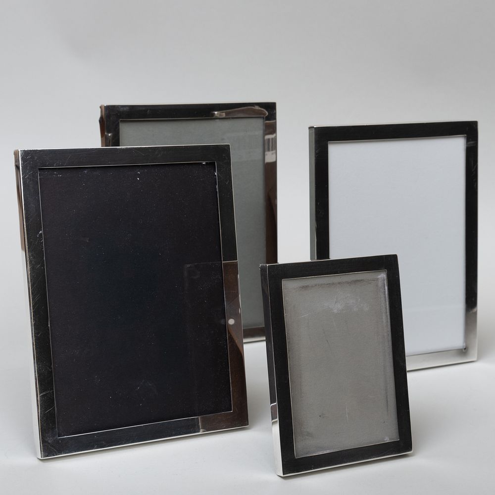 Appraisal: Group of Four Cartier Silver Frames Each marked 'Sterling' Comprising