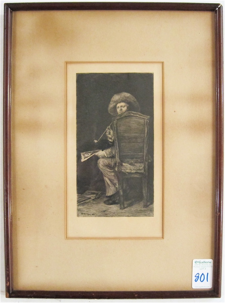 Appraisal: WILLIAM MERRITT CHASE ETCHING ON PAPER New York California -